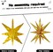 6-Pack Gold Starburst Foil Balloons – 14-Point Cone, 27 & 22in for Wedding, Birthday & Party Decor